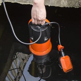 img 3 attached to 🟠 PROSTORMER 1HP Submersible Sump Pump - 3700GPH, Automatic Float Switch, for Pool, Pond, Garden, Flooded Cellar, Aquarium, Irrigation - Orange