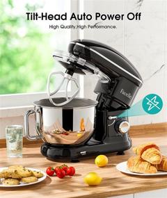 img 1 attached to 🥣 Facelle 660W Stand Mixer - Automatic and Intelligent Kitchen Electric Mixer with 6-Speed Control, Tilt-Head Design, and 360° Fast Mix Dough Hook/Whisk/Beater for Baking, Cakes, Cookies (6.0 QT Bowl, Black)