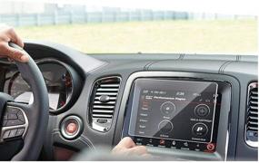 img 4 attached to 📱 Закаленное стекло OYFA для защиты экрана для Dodge Durango 2019-2021 - Антицарапающее, ударопрочное, HD Clear - Защита сенсорного экрана Uconnect 8.4”