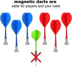 img 3 attached to 24 Pieces Magnetic Darts Set - Safety Plastic Darts Replacement for Boys, Girls, and Adults - Ideal Target Game Toys for Halloween and Christmas Party Favors