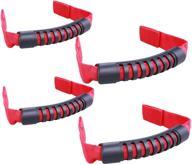 премиум красная задняя пассажирская ручка vxar для автомобиля - набор из 4 штук логотип