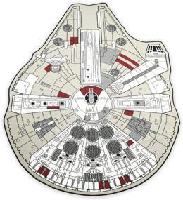 img 4 attached to 🚀 Extra-Large Star Wars Millennium Falcon Rug, 79 Inches Length x 104 Inches Width