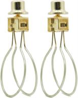 💡 lamp shade light bulb clip adapter + enhancements: finial, levellers - clip on lampshade adapter (gold color - 2pcs / pack) logo