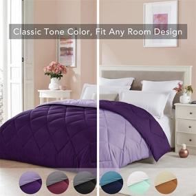 img 1 attached to 🛏️ Seward Park Lightweight Microfiber Fill All Season Quilt Plum/Purple - Full/Queen Size Comforter