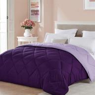 🛏️ seward park lightweight microfiber fill all season quilt plum/purple - full/queen size comforter logo