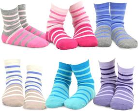 img 4 attached to Playful and Stylish: TeeHee Kids Stripes Fashion Cotton Girls' Clothing in Socks & Tights