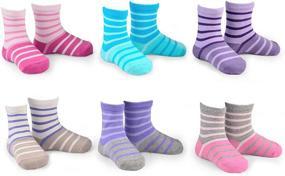 img 3 attached to Playful and Stylish: TeeHee Kids Stripes Fashion Cotton Girls' Clothing in Socks & Tights