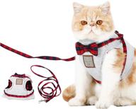 🐾 adjustable soft vest harness for cats and kittens with leash - ezeso cat harness and leash set for safe walking/running logo