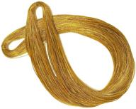 🎵 1mm craft cords - metallic hair wrap string, 100m/109 yards - gold ornaments string for braids, dreadlocks, twists, gift tags & sparkle thin thread logo