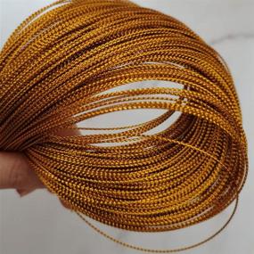 img 2 attached to 🎵 1mm Craft Cords - Metallic Hair Wrap String, 100M/109 Yards - Gold Ornaments String for Braids, Dreadlocks, Twists, Gift Tags & Sparkle Thin Thread