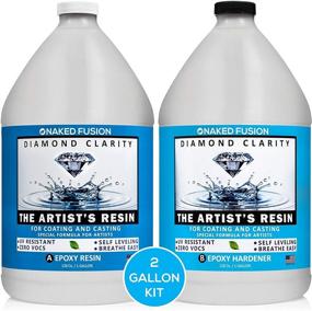 img 4 attached to 🎨 2 Gallon Kit of Epoxy Resin Art Resin Crystal Clear Formula - Ideal for Coating, Casting, Resin Art, Geodes, Tabletops, Bar Tops, Live Edge Tables, River Tables - Non-Toxic Artist's Resin