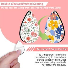 img 2 attached to 📿 30-Piece Sublimation Blank Earrings Kit: Ocheyu Heat Transfer DIY Earring Pendant Set with Hooks and Jump Rings