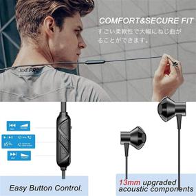 img 2 attached to 🎧 High-Performance Bluetooth Headphones with Magnetic Neckband | IPX5 Waterproof, Noise Cancelling, and 12H Playtime | Perfect for Gym and Sports