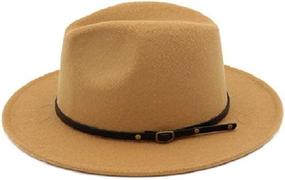 img 2 attached to Womens Belt Buckle Fedora Hat Classic 58CM 60CM Boys' Accessories : Hats & Caps