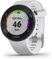 🏃 оригинальные белые часы garmin forerunner 45s 39 мм с gps для бега с удобными функциями, поддержкой бесплатного плана тренировок garmin coach логотип