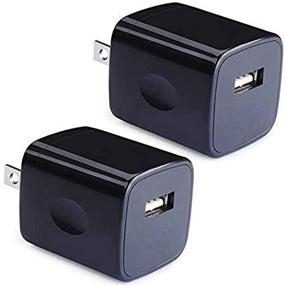 img 1 attached to 🔌 VectorTech USB Wall Charger Power Adapter (2-Pack) - Single Port Quick Charger Plug Cube for iPhone X, Samsung Galaxy, LG, HTC, Huawei, Moto, Kindle - 5V/1Amp