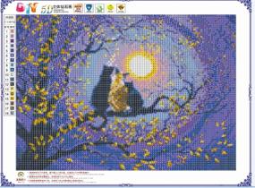 img 2 attached to Картина Moonlight Rhinestone Embroidery 11 8X15 8