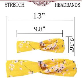 img 1 attached to 🌸 Boho Style Headbands: THUNARAZ 15PCS Headwraps for Women & Girls - Knotted Floral Hair Bands with Criss Cross Detailing