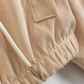 img 2 attached to ZAFUL Corduroy Cropped Shoulder Caramel Women's Clothing for Coats, Jackets & Vests