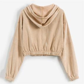 img 1 attached to ZAFUL Corduroy Cropped Shoulder Caramel Women's Clothing for Coats, Jackets & Vests