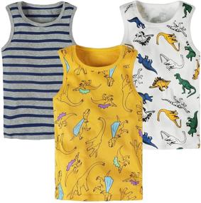 img 4 attached to 🦖 Frogwill Toddler Dinosaur Printed Undershirt: Stylish Boys' Clothing for the Fashionable and Dino-loving Kids