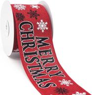 ct craft llc red faux jute with black chriatmas wired ribbon-2 logo