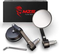 🔍 mzs 7/8 bar end mirrors: enhanced rear view mirror for cruiser sport street bike scooter logo