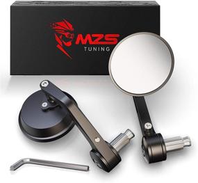 img 4 attached to 🔍 MZS 7/8 Bar End Mirrors: Enhanced Rear View Mirror for Cruiser Sport Street Bike Scooter
