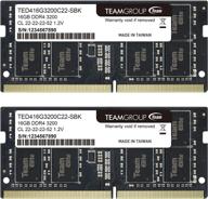 32gb ddr4 ram kit (2 x 16gb) 3200mhz pc4-25600 cl22 sodimm 260-pin laptop memory module upgrade - teamgroup elite ted432g3200c22dc-s01 logo