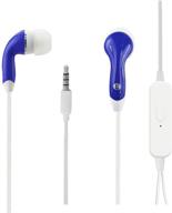 🎧 reiko stereo earphone 3.5mm with mic - blue | premium sound quality & mic | retail packaging logo