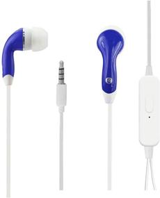 img 2 attached to 🎧 Reiko Stereo Earphone 3.5mm with Mic - Blue | Premium Sound Quality & Mic | Retail Packaging