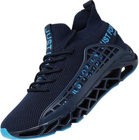 img 4 attached to KUXIE Running Athletic Sneakers Numeric_9_Point_5 Men's Shoes in Fashion Sneakers
