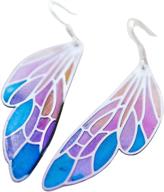 🦋 dangle earrings with gradient color butterfly wings - delicate and elegant gift for women and girls logo