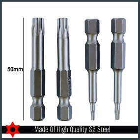 img 2 attached to 🔐 HORUSDY 11-Piece Tamper Resistant Star Bits, Heavy Duty S2 Steel, T7 - T40 Security Torx Bit Set