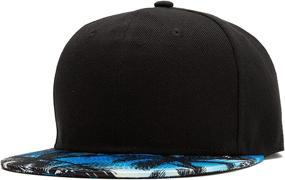 img 4 attached to 🧢 Quanhaigou Premium Floral Hawaiian Cotton Snapback Hats: Stylish Unisex Adjustable Hip-Hop Baseball Caps