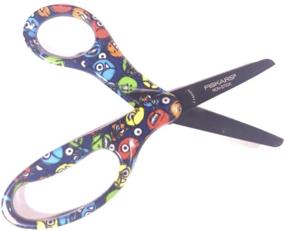 img 3 attached to ✂️ Fiskars Kids' 5 Inch Heavy Duty Safety Cut Scissors with Blunt Tip, Round Edge & Non Stick Design - Ideal Scissors for Kindergarten or Grade School Classroom, #1 Youth Scissors Brand for Ages 4+