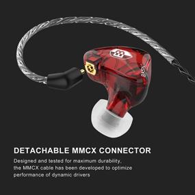 img 2 attached to BASN Bsinger PRO In-Ear Monitors Hybrid Dynamic Dual Drivers Two Detachable MMCX Cables Musicians In-Ear Earbuds Headphones (Red)