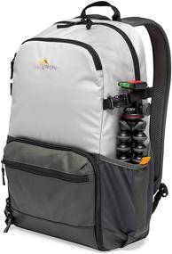 img 4 attached to 🎒 Lowepro LP37238-PWW Truckee BP 250 LX Camera Backpack with Tablet Compartment - Compact DSLR/Mirrorless Bag for Sony, Canon, Nikon - Fits 15-inch Tablet, 1-2 Lenses, Gimbal, Video Drone, DJI Osmo, Mavic - Light Grey