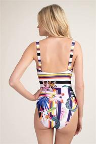 img 3 attached to 👙 Stunning Trina Turk Women's Bandeau One Piece Swimsuit: A Flattering Must-Have for Chic Beach Fashion