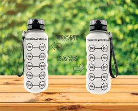 img 1 attached to Three Drops of Life 50oz Large Sport Water Bottles: Ultimate Hydration with High Capacity and Smart Time Marker