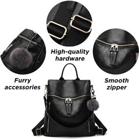 img 1 attached to Fashion Backpack Waterproof Shoulder Headphone Women's Handbags & Wallets