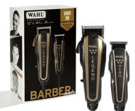 💇 upgrade your style with the wahl professional 5-star barber combo #880 - new look 5-star legend clipper and hero t-blade trimmer in black! logo