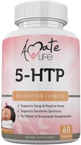 img 4 attached to 🌞 Капсулы Amate Life 5-HTP 100 мг - средство от тревожности и улучшение настроения, добавка с серотонином для положительного настроения, помощь в здоровом сне для мужчин и женщин.