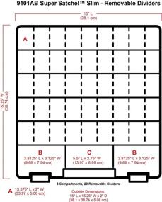 img 2 attached to ArtBin 9101AB Super Satchel Slim: Clear Plastic Storage Case with Removable Dividers, Ideal Art & Craft Organizer with Compartments