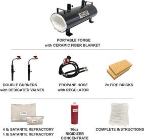 img 3 attached to 🔥 Mr Volcano Dual Magma - Double Burner Portable Propane Forge: Complete Kit for Professional Artists, Hobbyists, and Knife Making