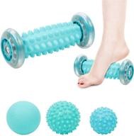 🦶 pack of 4 foot massager roller & massage ball therapy set for muscle pain relief, plantar fasciitis relief tool for trigger point release logo