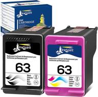 inkspirit remanufactured ink cartridges combo pack for hp 63 hp63 - black color - compatible with envy 4520 3634 officejet 3830 5252 4650 5258 4655 4652 5255 deskjet 3636 1111 3630 1112 3637 3632 printer logo