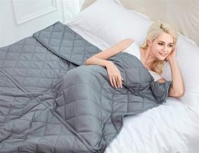 img 2 attached to 🛌 Qusleep Diamond Weighted Blanket - 60''×80''20LB - Enhance Calmness, Improve Sleep Quality, and Induce Natural Relaxation. Various Weight Options for All Ages - Adults and Kids