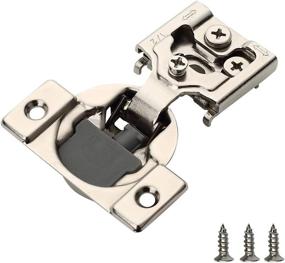 img 4 attached to 🔧 Upgrade Your Cabinet Doors with FURNIWARE 10-Piece Soft Closing Hinges - 1/2 Inch Overlay, Nickel Plated, 105 Degree