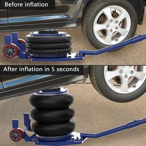 img 2 attached to 🚗 IMAYCC Portable Pneumatic Jack - 3 Ton Air Jack 6600lbs, Professional Airbag Jack for Car Repair and Heavy Machinery Lifting, Suitable for Cars, Minivans, SUVs, and Off-Road Vehicles